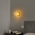 Copper Glass Sun Shape Flush Mount Light 1-Light Dual Purpose-Lighting > Ceiling Lights-casanuva-casanuva