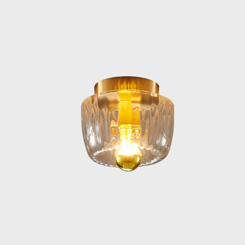 Copper Glass Sun Shape Flush Mount Light 1-Light Dual Purpose-Lighting > Ceiling Lights-casanuva-casanuva