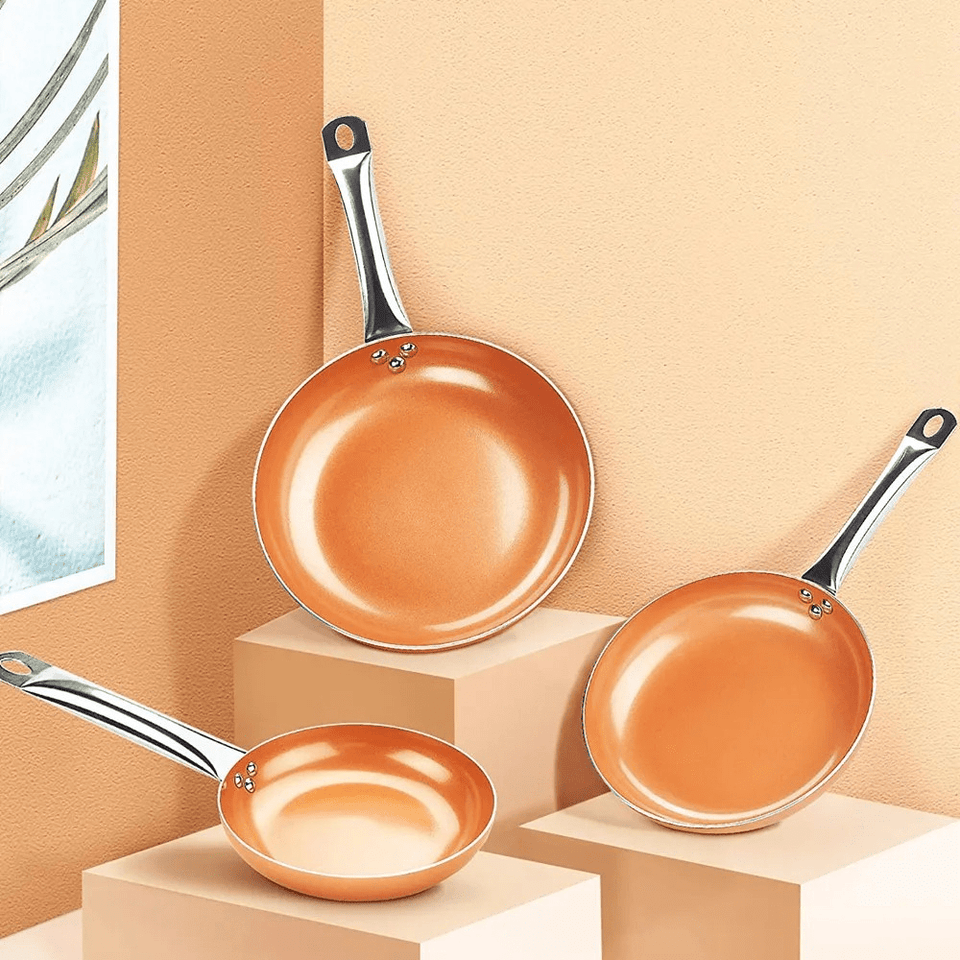 Copper Pan Professional Non-Stick Cookware with Quick Heat Conduction-Kitchen & Dining > Cookware-casanuva-casanuva