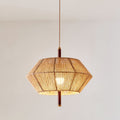 Corded Pendant Light with Adjustable Length-Lighting > Pendant Lights-casanuva-17.7" x H 15.7"-Natural jute rope-casanuva