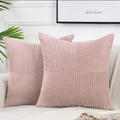 Corduroy Cushion Cover Rustic Texture-Covers & Textiles > Cushion Covers-casanuva-Beige-12"x20"-casanuva