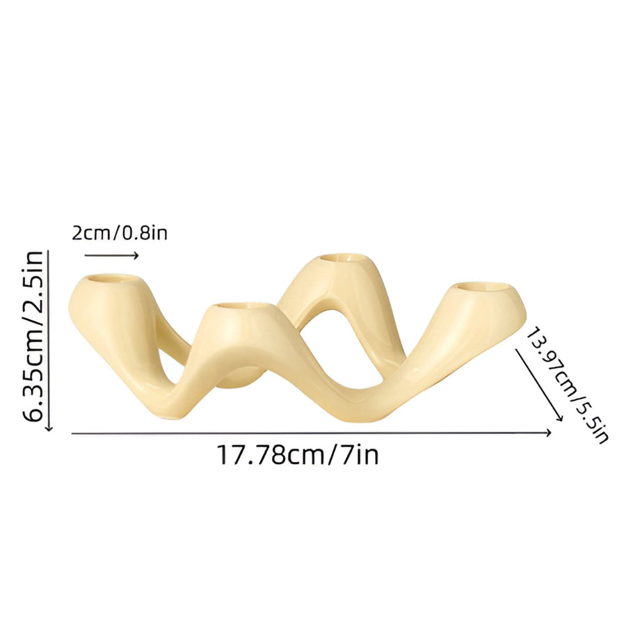 Cosmic Ripple Candle Holder Decorative Accent-Home Decor > Candle Holders-casanuva-White-casanuva