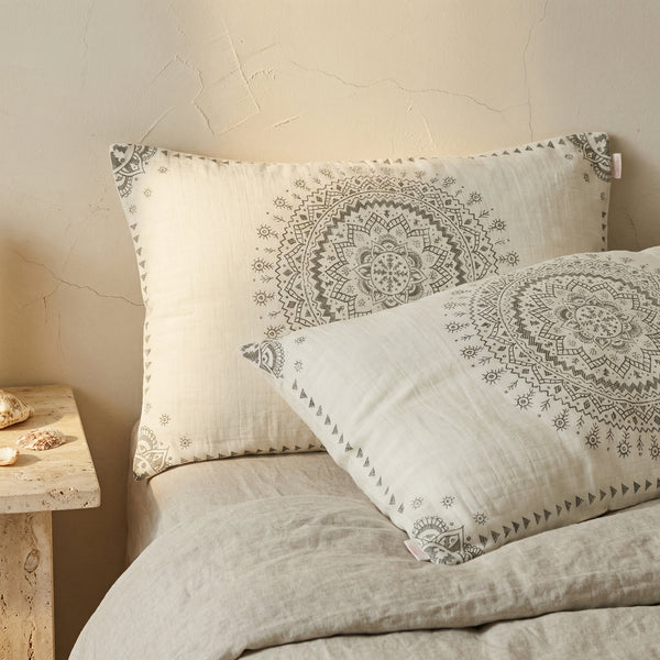 Cotton Gauze Mandala Pillowcases Set of 2-Bedding & Bath > Pillowcases-casanuva-casanuva