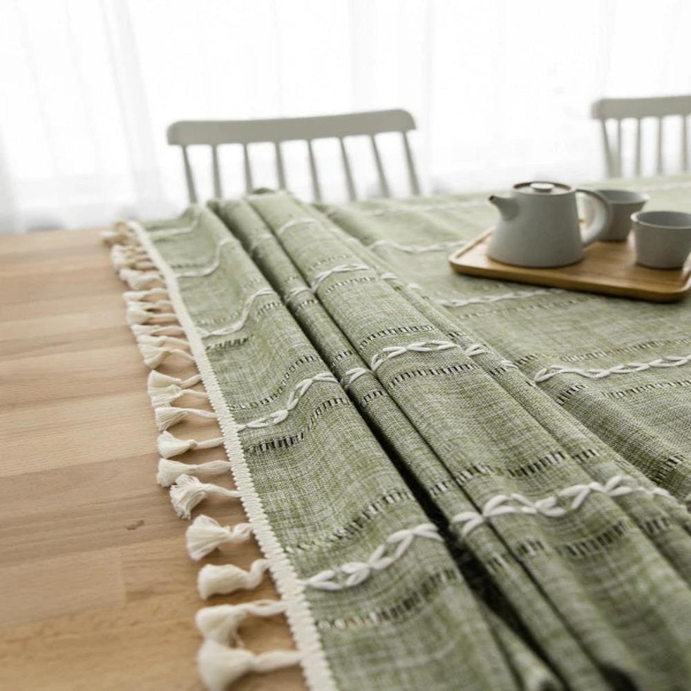 Cotton Linen Tablecloth Elegant Design-Covers & Textiles > Table Cloths-casanuva-casanuva