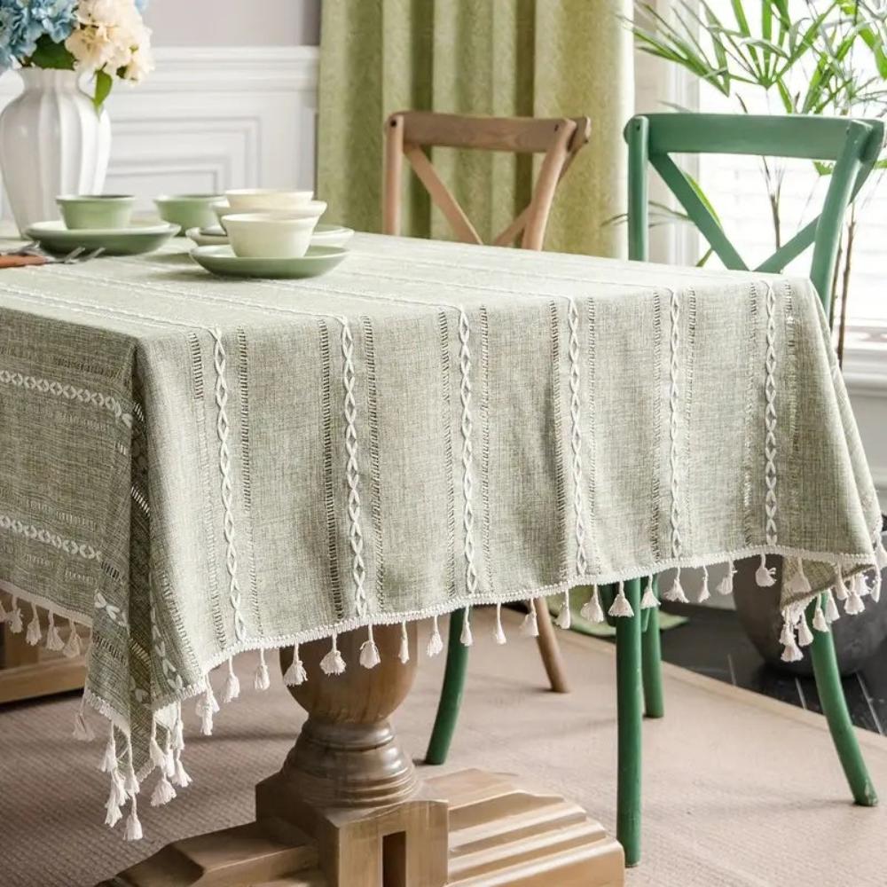 Cotton Linen Tablecloth Elegant Design-Covers & Textiles > Table Cloths-casanuva-casanuva