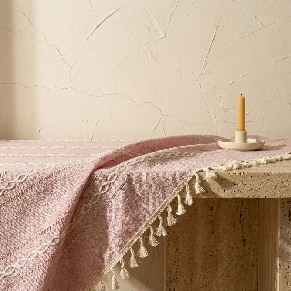 Cotton Linen Tablecloth Elegant Design-Covers & Textiles > Table Cloths-casanuva-casanuva
