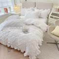 Cotton Plush Ruffle Bedding Set 4 Pieces-Bedding & Bath > Bedding Sets-casanuva-casanuva