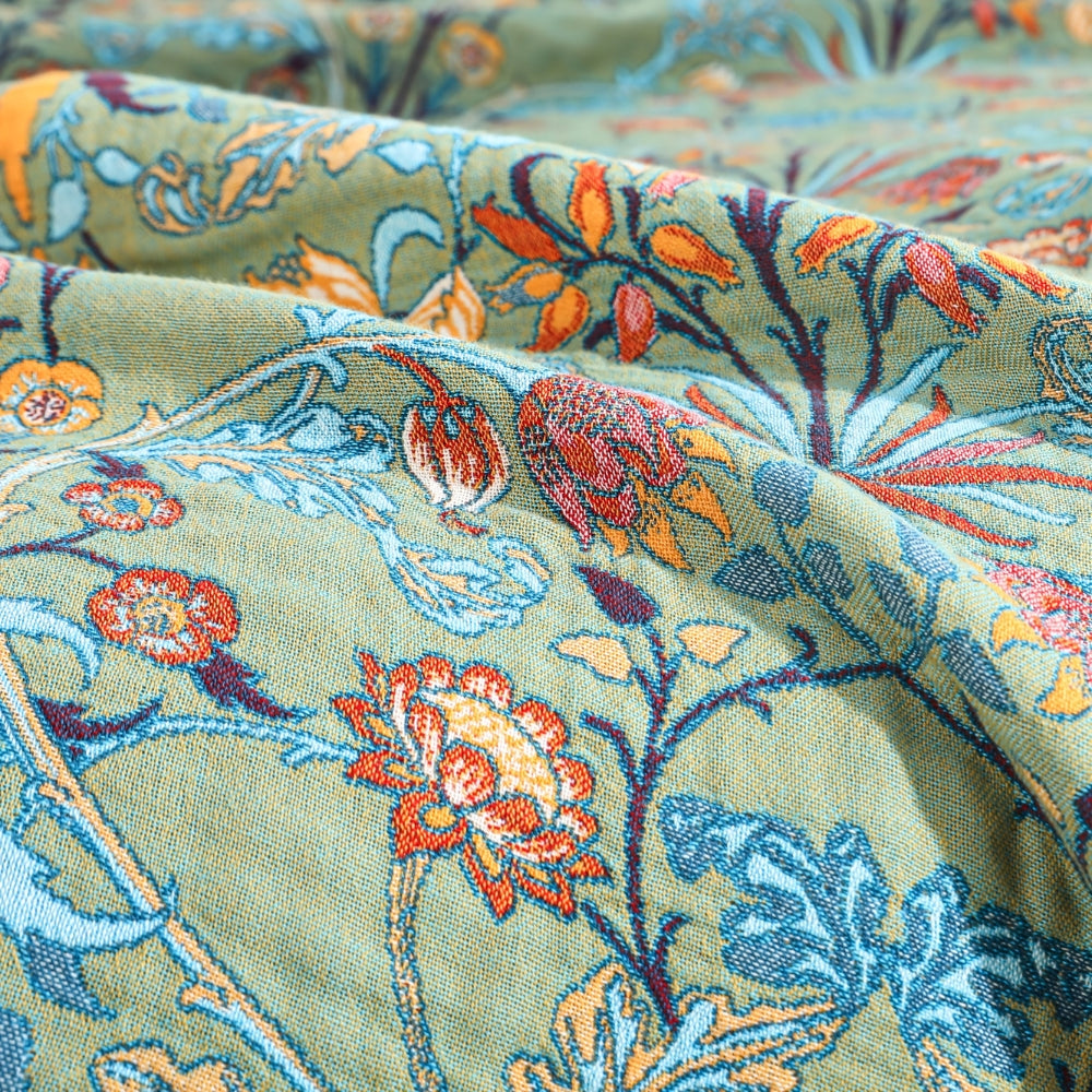 Cotton Reversible Blanket Wild Petal Design-Bedding & Bath > Blankets-casanuva-casanuva