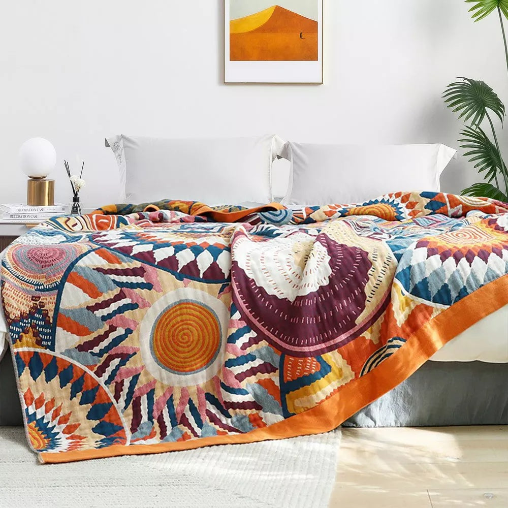 Cotton Sunburst Blanket-Bedding & Bath > Blankets-casanuva-casanuva