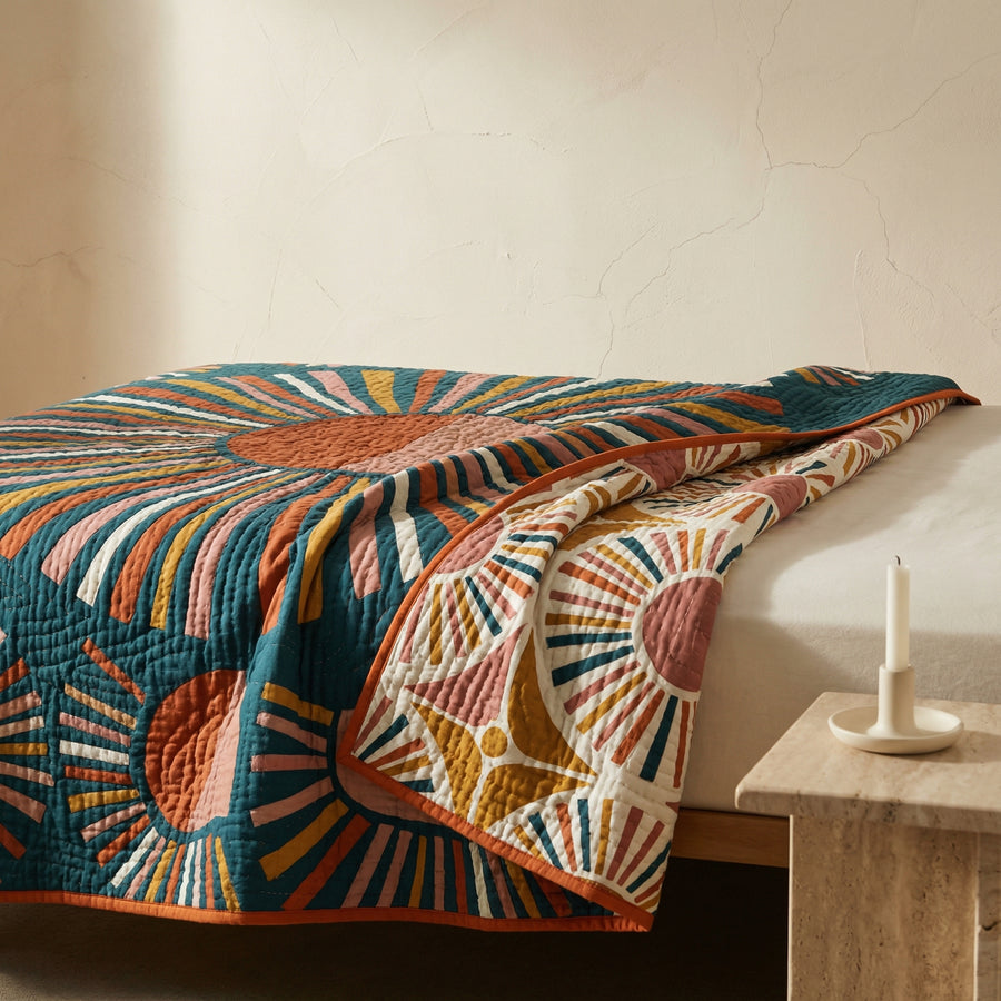 Cotton Sunburst Blanket-Bedding & Bath > Blankets-casanuva-casanuva