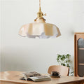 Cream Flower Glass Pendant Light-Lighting > Chandeliers & Pendant Lights-casanuva-casanuva
