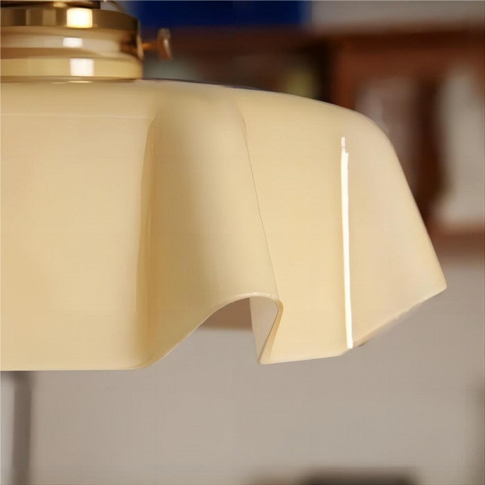 Cream Flower Glass Pendant Light-Lighting > Chandeliers & Pendant Lights-casanuva-casanuva