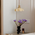 Cream Flower Glass Pendant Light-Lighting > Chandeliers & Pendant Lights-casanuva-casanuva