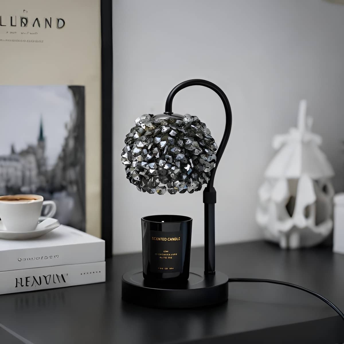 Crystal Art Deco Candle Warmer Lamp-Home Decor > Decorative Accessories-casanuva-casanuva