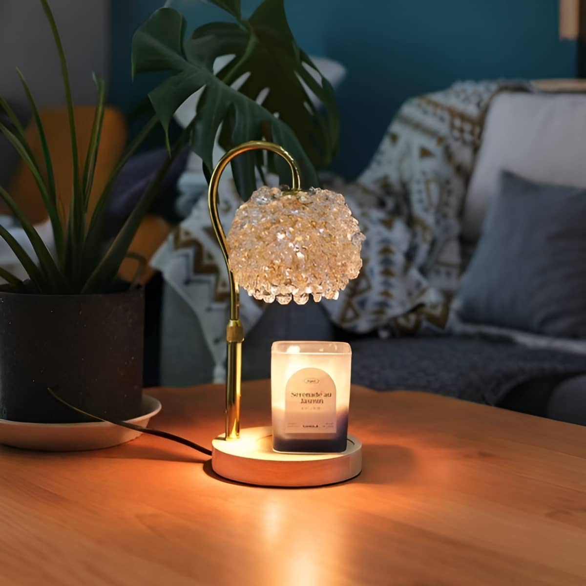 Crystal Art Deco Candle Warmer Lamp-Home Decor > Decorative Accessories-casanuva-casanuva