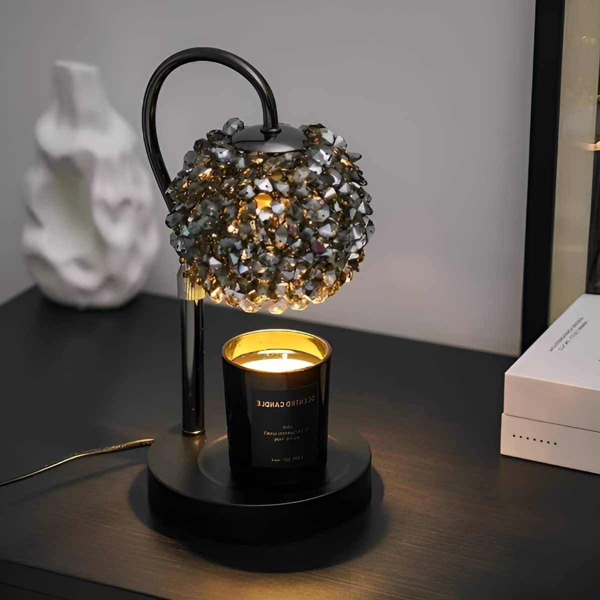Crystal Art Deco Candle Warmer Lamp-Home Decor > Decorative Accessories-casanuva-casanuva