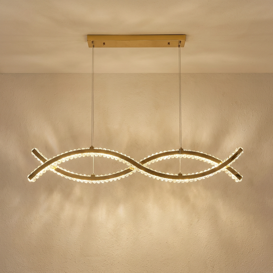 Crystal Chandelier Light Fixture-Lighting > Chandeliers & Pendant Lights-casanuva-casanuva