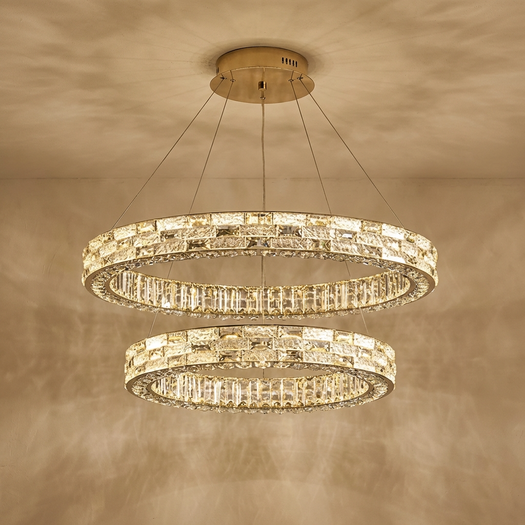 Crystal Chandelier-Lighting > Chandeliers & Pendant Lights-casanuva-40cm & 60cm-Warm Light-casanuva