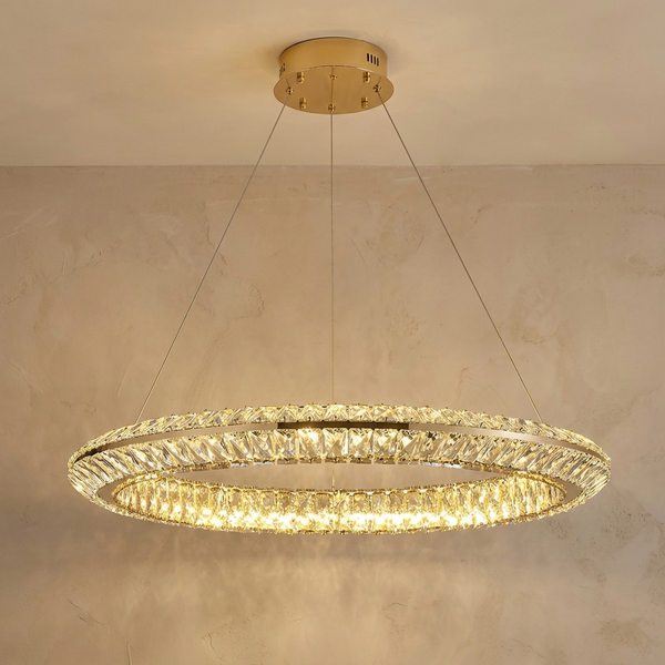 Crystal Chandelier Luxury Villa Design-Lighting > Chandeliers & Pendant Lights-casanuva-40cm-Warm Light-casanuva