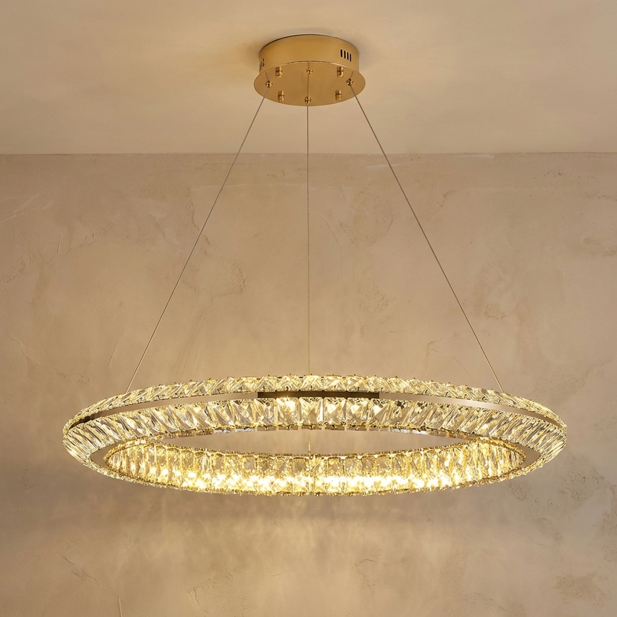 Crystal Chandelier Luxury Villa Design-Lighting > Chandeliers & Pendant Lights-casanuva-40cm-Warm Light-casanuva