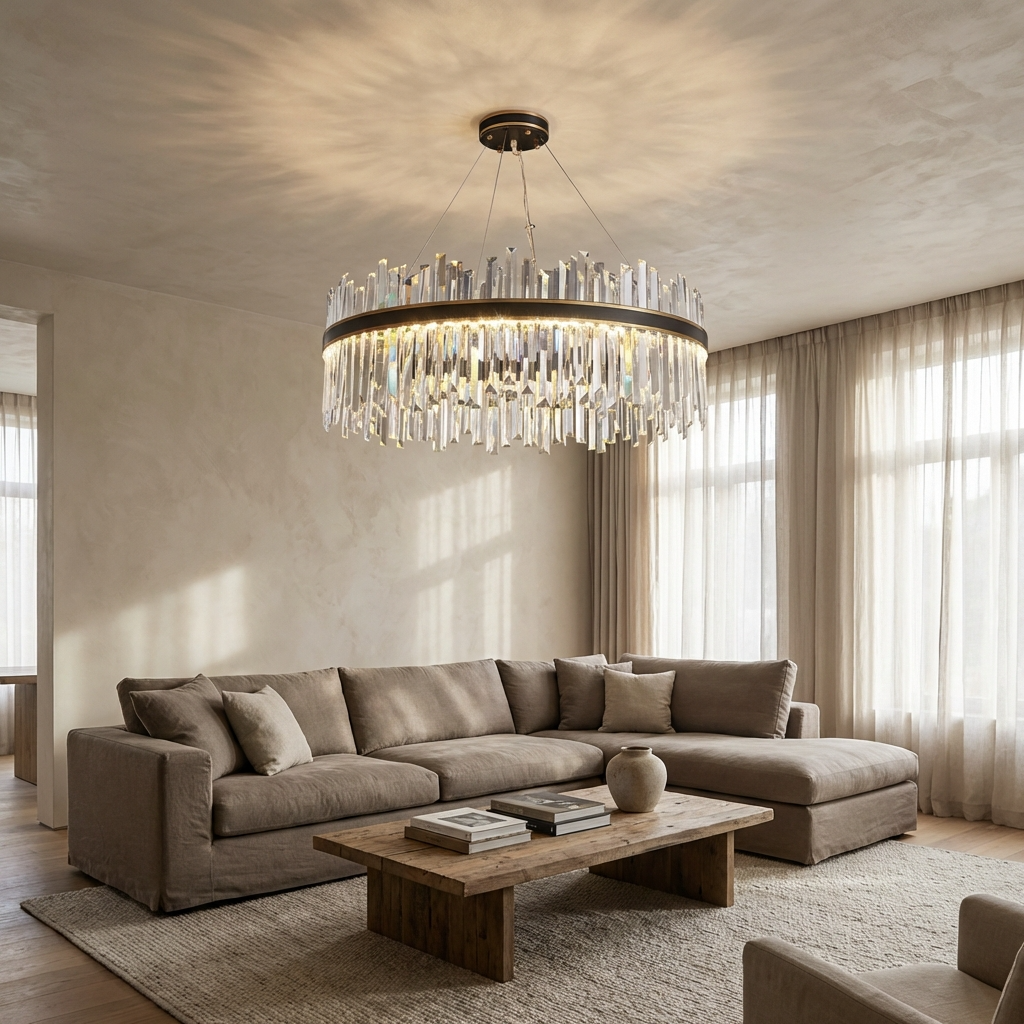 Crystal Chandelier Nordic Style Circular Design-Lighting > Chandeliers & Pendant Lights-casanuva-casanuva
