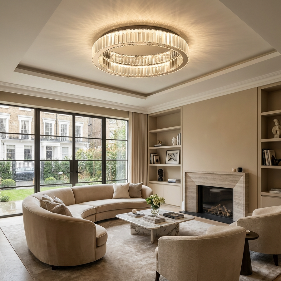 Crystal Circle LED Chandelier-Lighting > Chandeliers & Pendant Lights-casanuva-casanuva