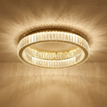 Crystal Circle LED Chandelier-Lighting > Chandeliers & Pendant Lights-casanuva-Gold-D20cm-Warm White-casanuva