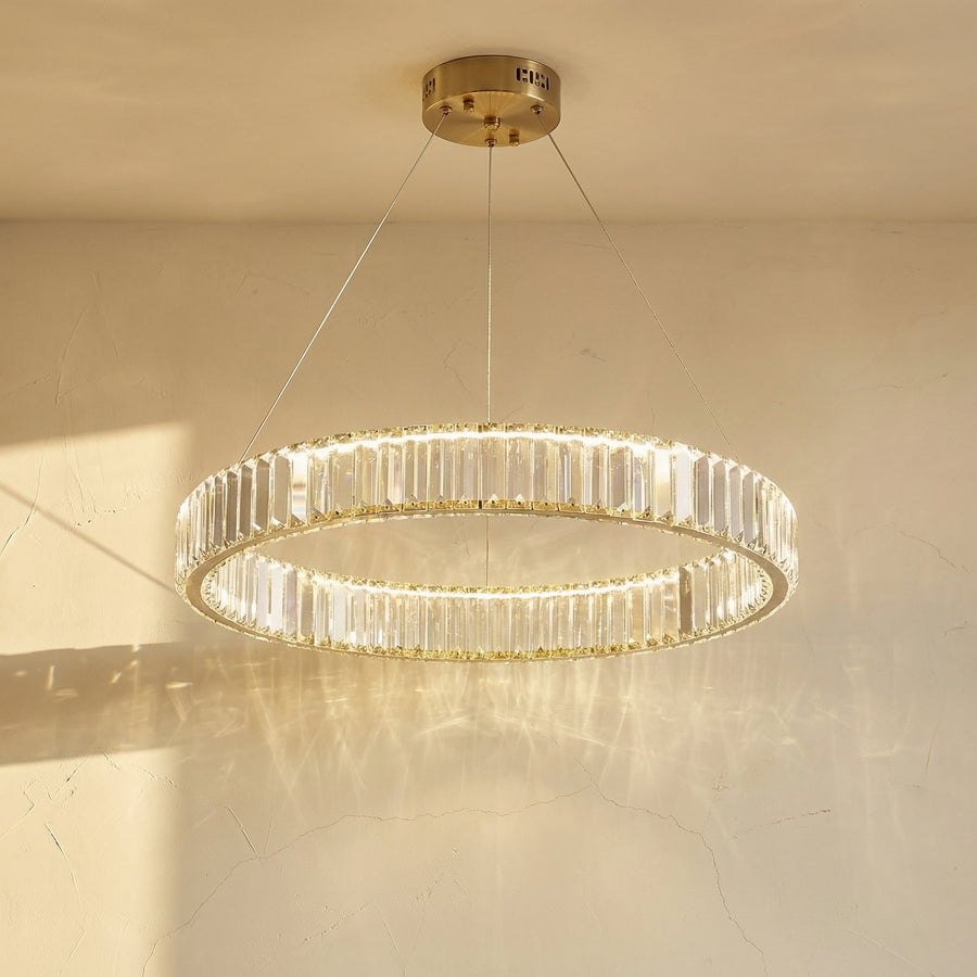 Crystal Circular Hanging Chandelier-Lighting > Chandeliers & Pendant Lights-casanuva-casanuva