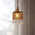Crystal Fringe Brass Pendant Light-Lighting > Chandeliers & Pendant Lights-casanuva-casanuva