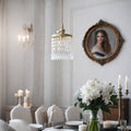Crystal Fringe Brass Pendant Light-Lighting > Chandeliers & Pendant Lights-casanuva-casanuva