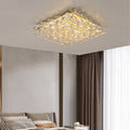 Crystal LED Ceiling Light-Lighting > Ceiling Lights-casanuva-Gold-2 layers-D50*H8cm-Stepless Dimmable by remo-casanuva