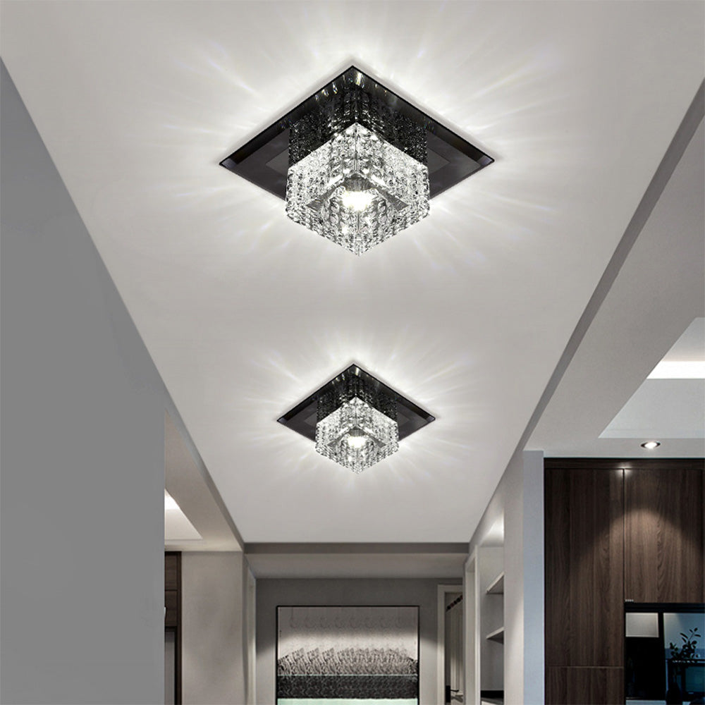 Crystal LED Ceiling Light Square Shape for Hallway-Lighting > Ceiling Lights-casanuva-casanuva