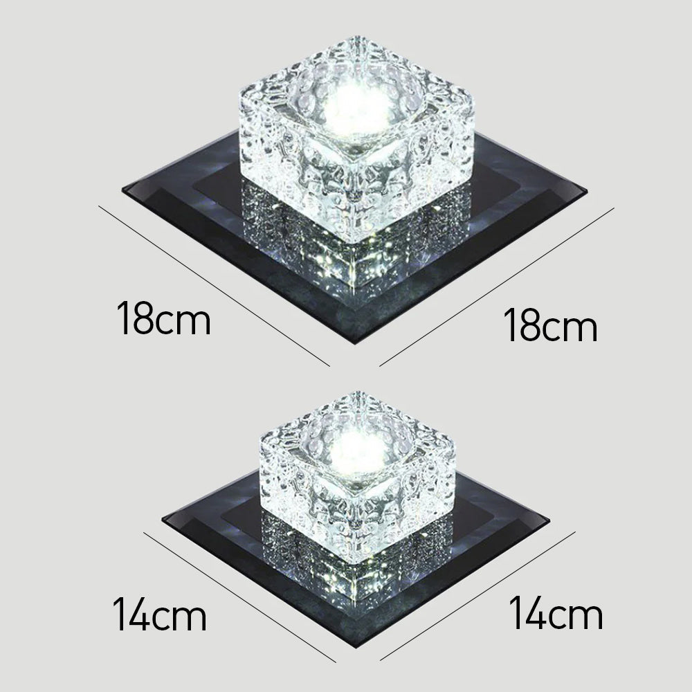 Crystal LED Ceiling Light Square Shape for Hallway-Lighting > Ceiling Lights-casanuva-casanuva
