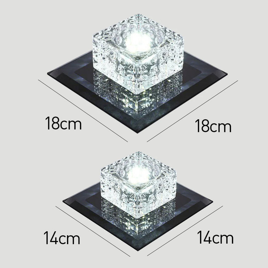 Crystal LED Ceiling Light Square Shape for Hallway-Lighting > Ceiling Lights-casanuva-casanuva