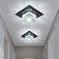 Crystal LED Ceiling Light Square Shape for Hallway-Lighting > Ceiling Lights-casanuva-Black-D14*H14cm-White Light-casanuva