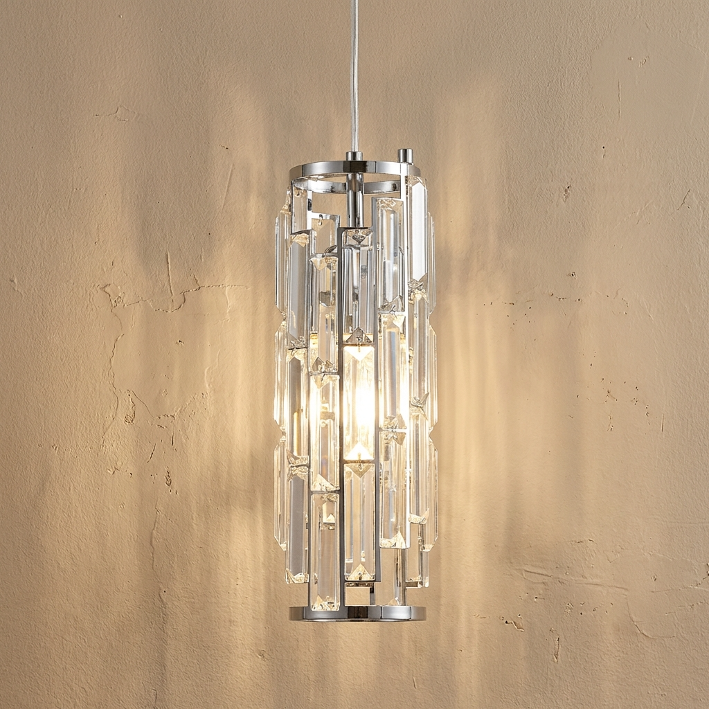 Crystal Pendant Light Modern Design-Lighting > Chandeliers & Pendant Lights-casanuva-Silver-casanuva