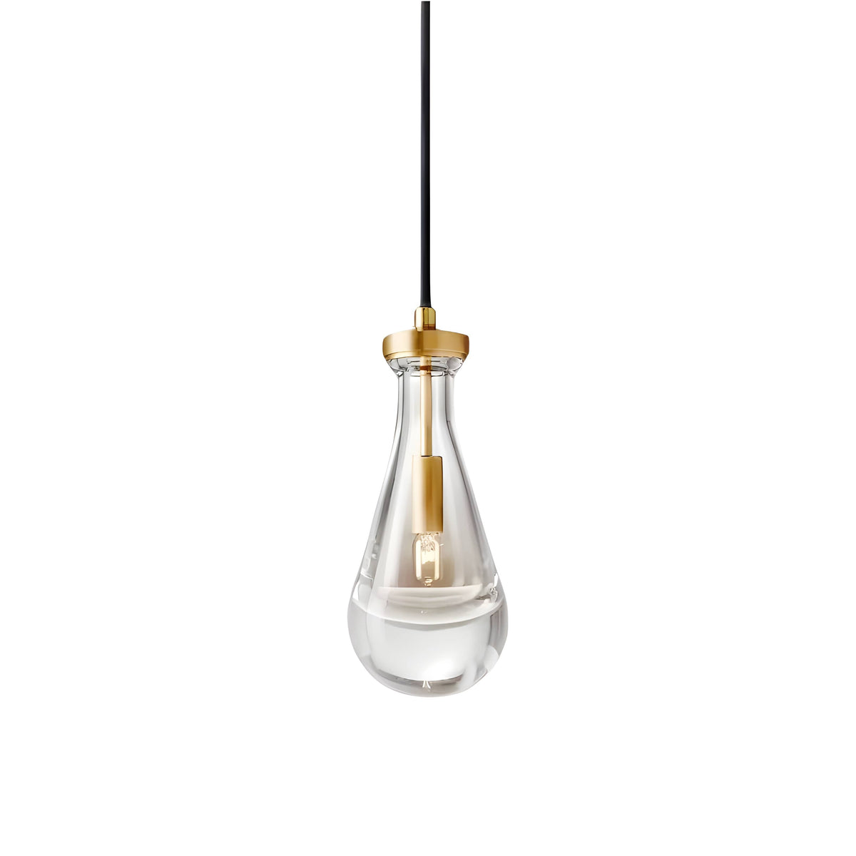 Crystal Raindrop Copper Pendant Light-Lighting > Chandeliers & Pendant Lights-casanuva-Gold-casanuva