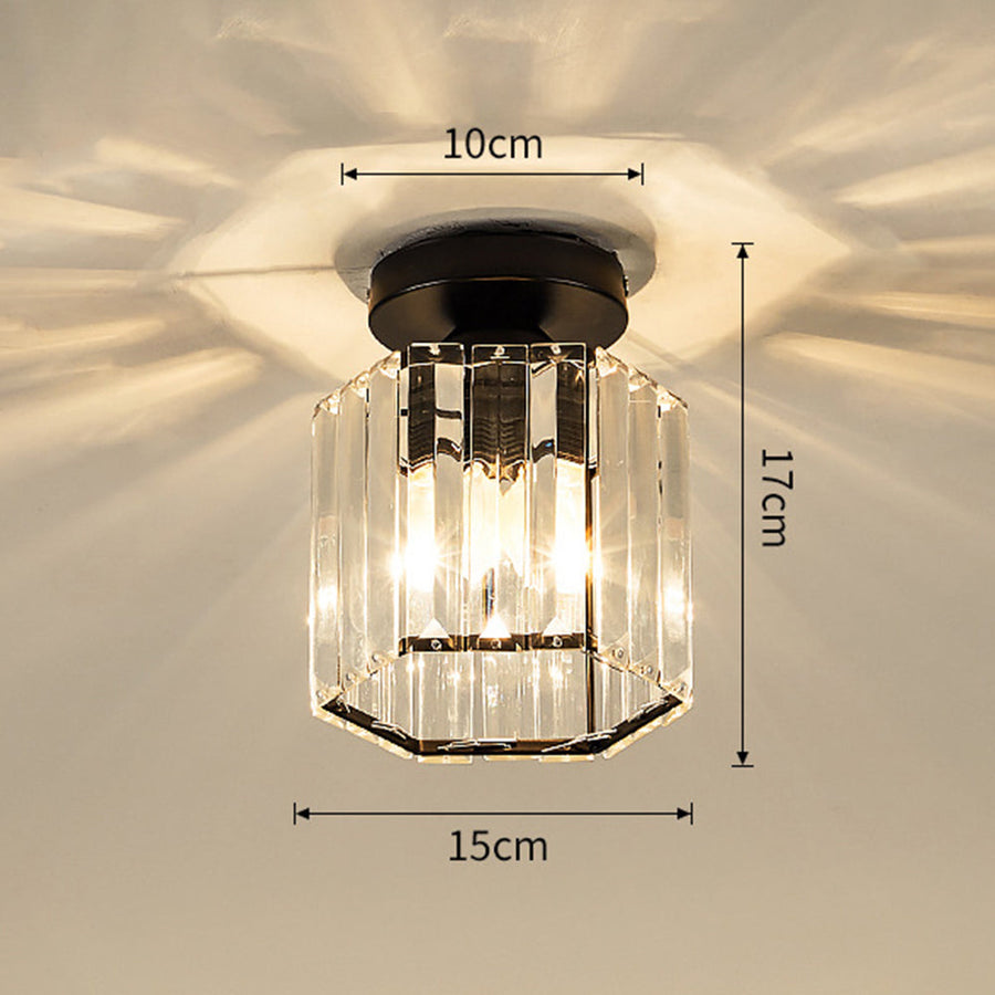 Crystal Semi Flush Ceiling Light for Hallway-Lighting > Ceiling Lights-casanuva-casanuva