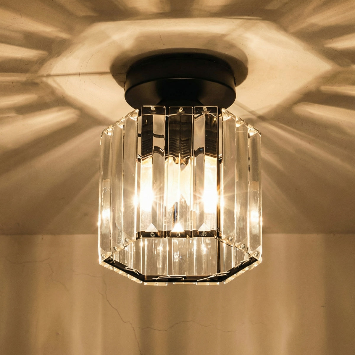 Crystal Semi Flush Ceiling Light for Hallway-Lighting > Ceiling Lights-casanuva-casanuva