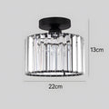 Crystal Semi Flush Mount Ceiling Light for Living Room-Lighting > Ceiling Lights-casanuva-casanuva