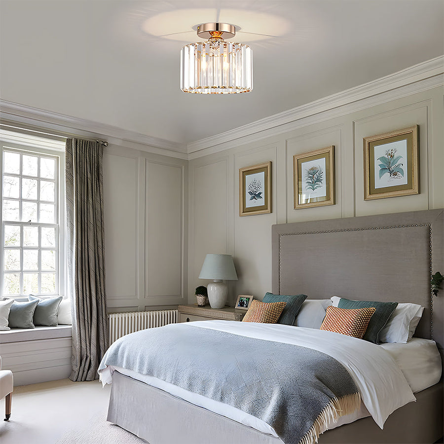 Crystal Semi Flush Mount Ceiling Light for Living Room-Lighting > Ceiling Lights-casanuva-casanuva
