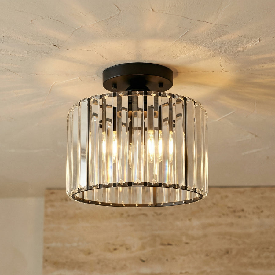 Crystal Semi Flush Mount Ceiling Light for Living Room-Lighting > Ceiling Lights-casanuva-casanuva