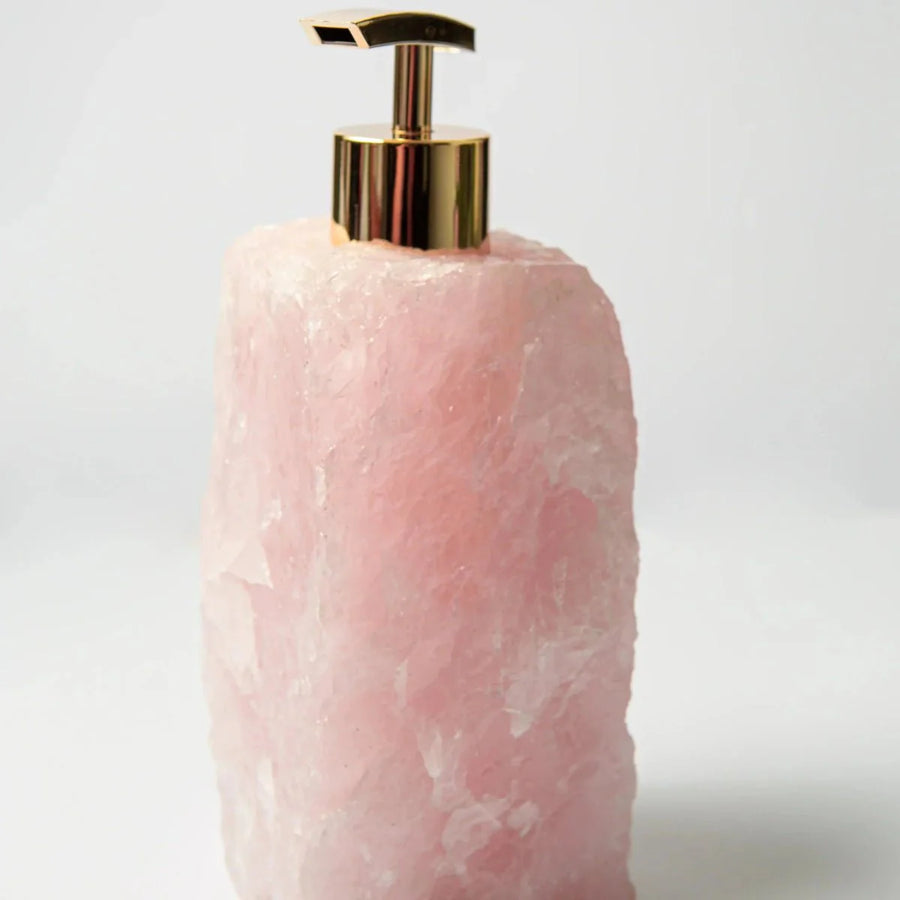 Crystal Soap Dispenser Elegant Bath Accessory-Bedding & Bath > Bathroom Accessories-casanuva-Rose Quartz-casanuva