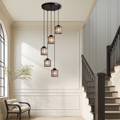 Crystal Stair Chandelier-Lighting > Chandeliers & Pendant Lights-casanuva-5 Heads-Tri-Color Dimmable-casanuva