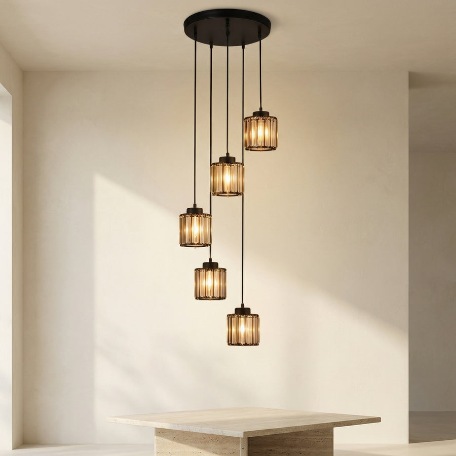 Crystal Stair Chandelier-Lighting > Chandeliers & Pendant Lights-casanuva-casanuva