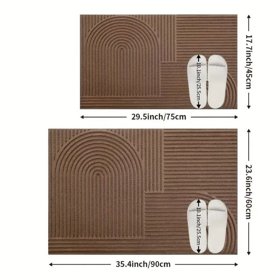Curved Thread Line Indoor Door Mat-Rugs & Mats > Door Mats-casanuva-casanuva