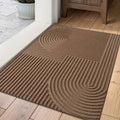 Curved Thread Line Indoor Door Mat-Rugs & Mats > Door Mats-casanuva-Coffee Shade-18"x29.5"-casanuva