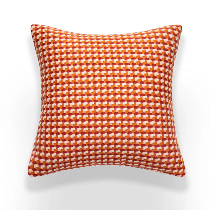 Cushion Contrasting Colors Scandinavian Design Soft Fabric 45x45 cm-Covers & Textiles > Throw Pillows-casanuva-Orange-casanuva