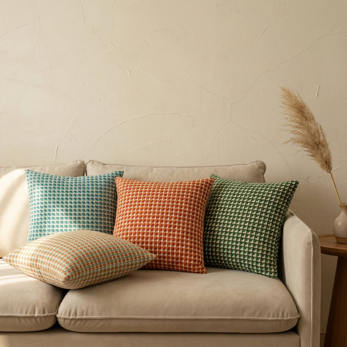 Cushion Contrasting Colors Scandinavian Design Soft Fabric 45x45 cm-Covers & Textiles > Throw Pillows-casanuva-casanuva