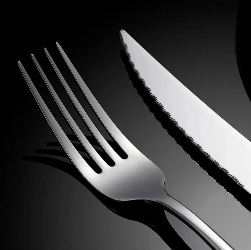 Cutlery Set with Textured Design-Kitchen & Dining > Cutlery-casanuva-casanuva